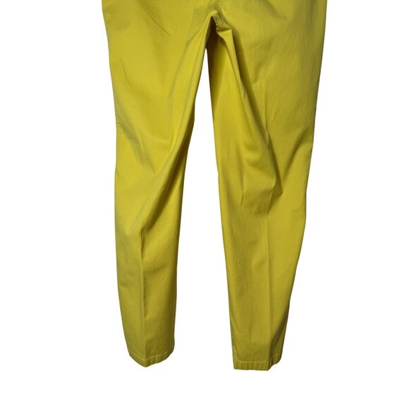 2/$30 Talbots 8 Yellow Chartreuse Relaxed Chino Pants - Picture 12 of 16